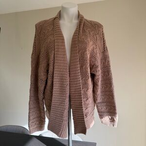 Sonoma  Open-Front Cable Knit Cardigan
